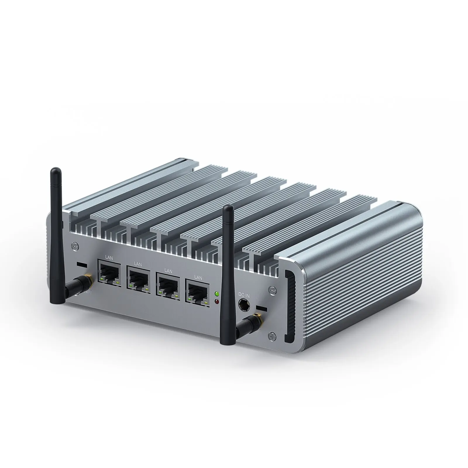 HYSTOU Best DDR4 Celeron J4125 16GB mSATA SIM HD VGA Dual Display 4 LAN PfSense Firewall Fanless Industrial Mini PC