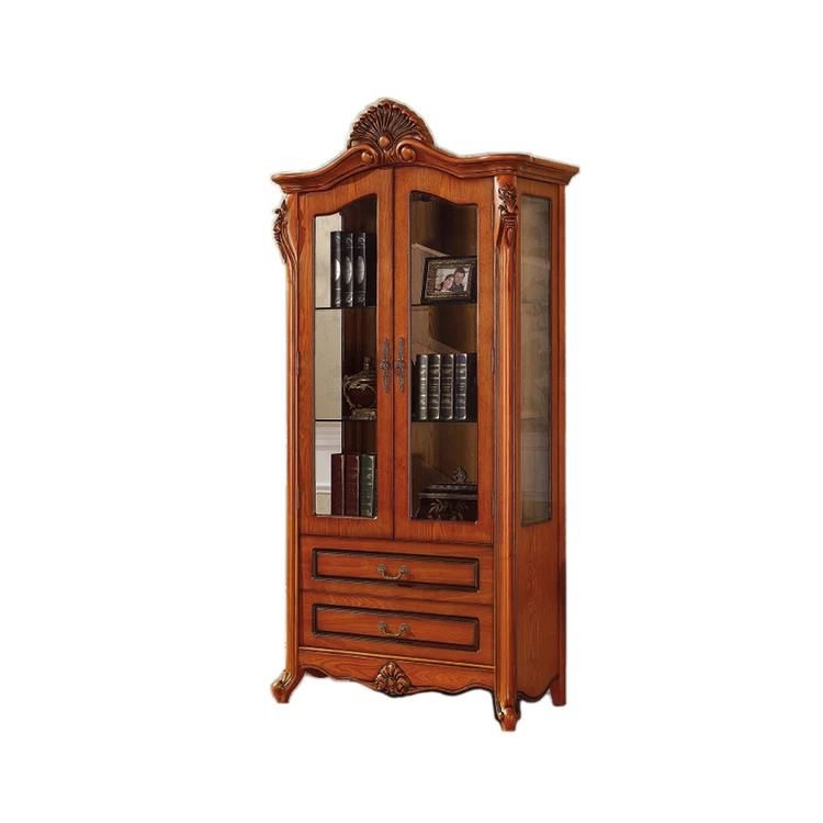 Antique White Display Furniture Cabinet Antique Hand Carved Wooden Wine Cabinet