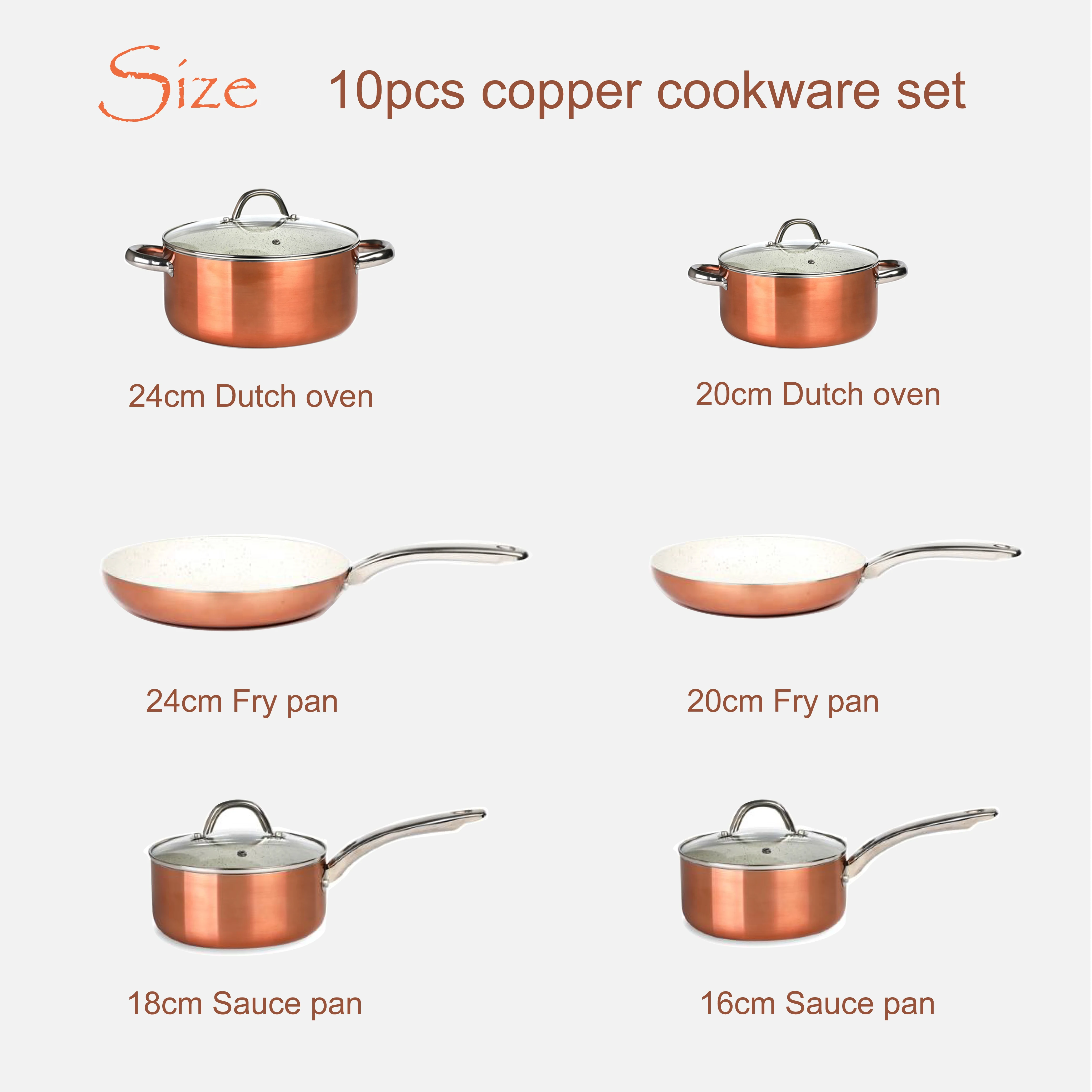 Copper pan set
