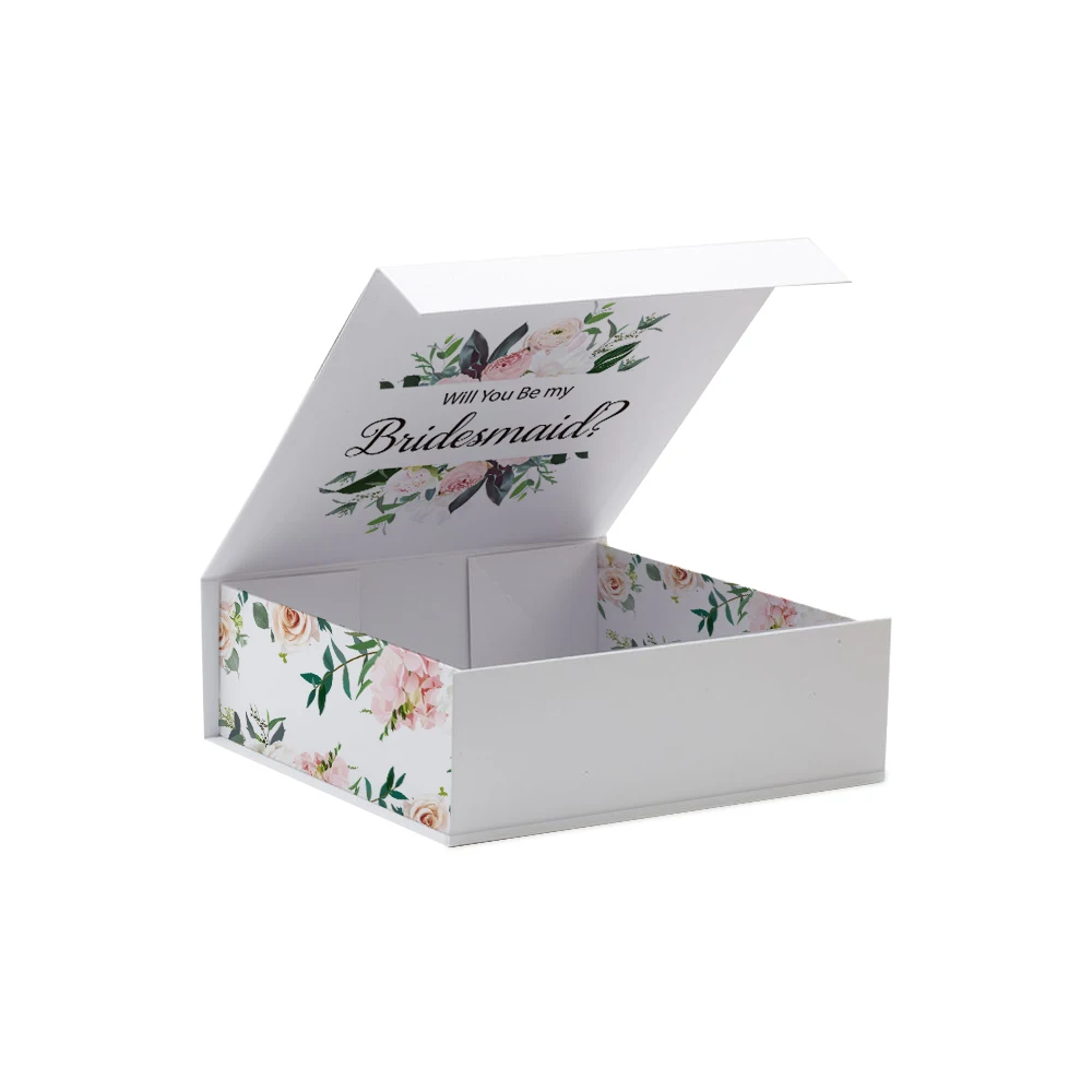 HENGXING Wholesale Customized Candy Storage Gift Paper Wedding Favor Gift Bridesmaid Proposal Boxes For Wedding Favors