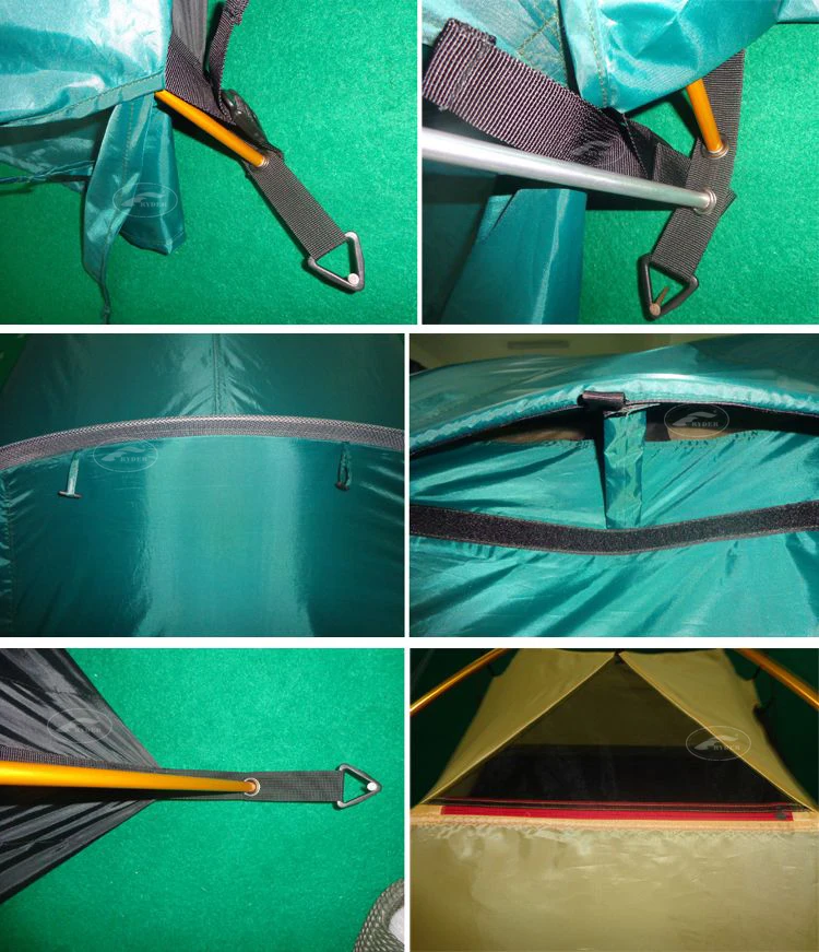 Custom Printed Hiking 4-Season 210T Polyester Ripstop PU Coated  Backpacking Dome Winter Convertible Tent with 15 cm Snow Flap