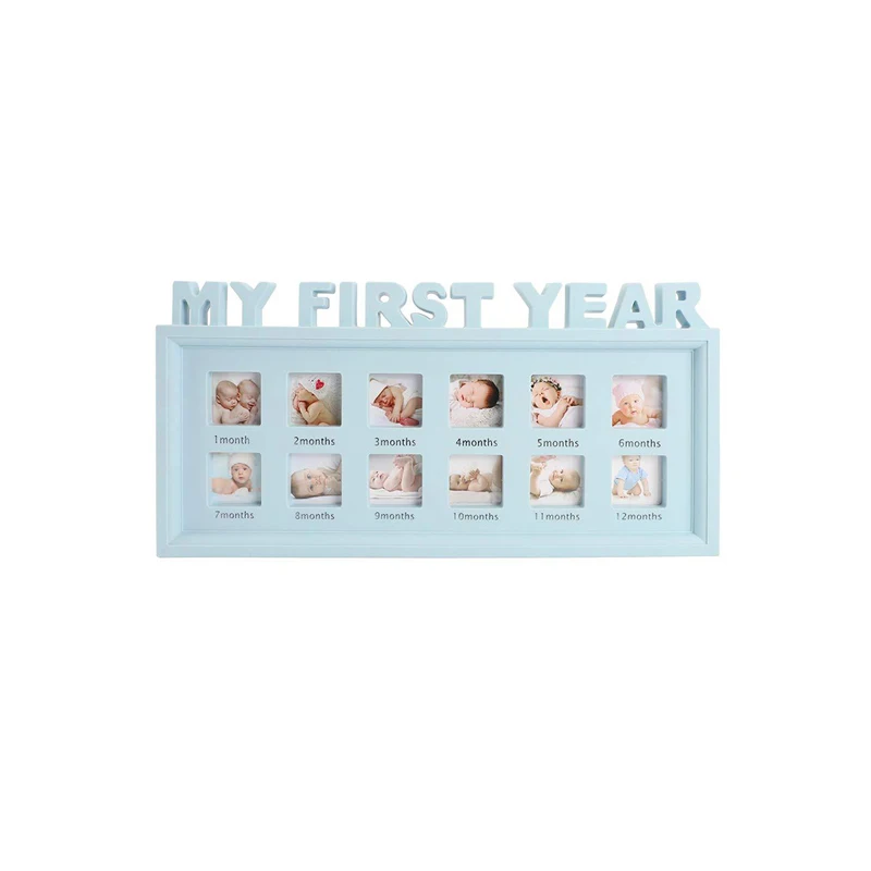 My First Year Baby Photos Frame Eco Friendly Pvc 12 Photo Moments Frame Baby Keepsake Frame