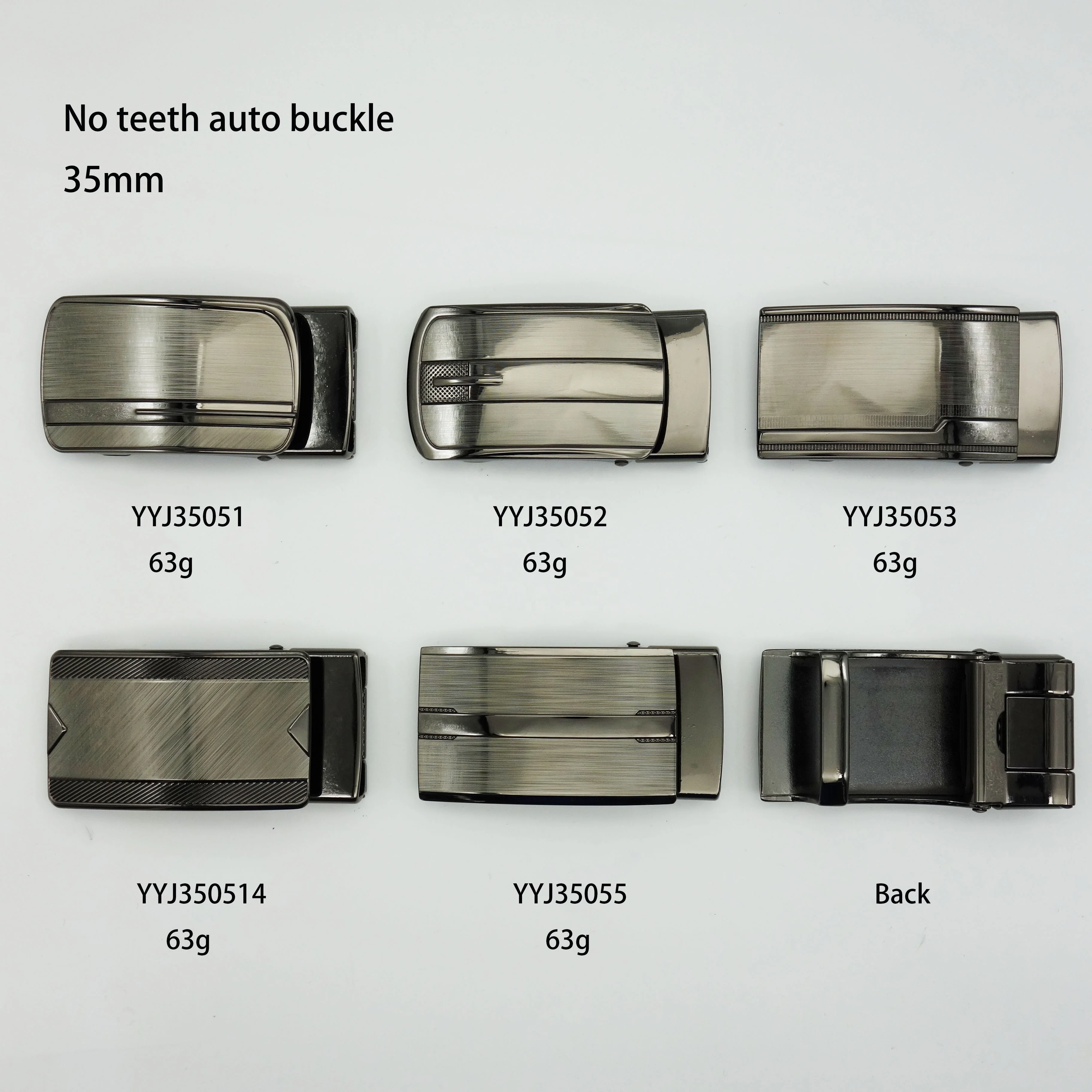 New mens hot -selling automatic belt buckle 35mm no need teeth belt buckle Customized laser logo