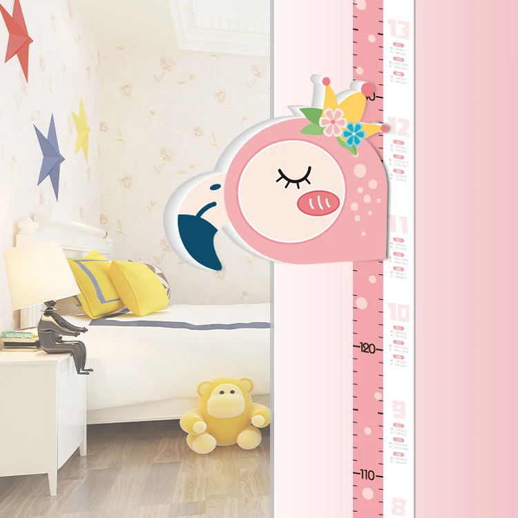 Metal Magnet Fridge Customize Magnetic Sticker Printed With Markers And Other Accessories For Height Measures Space Decorations