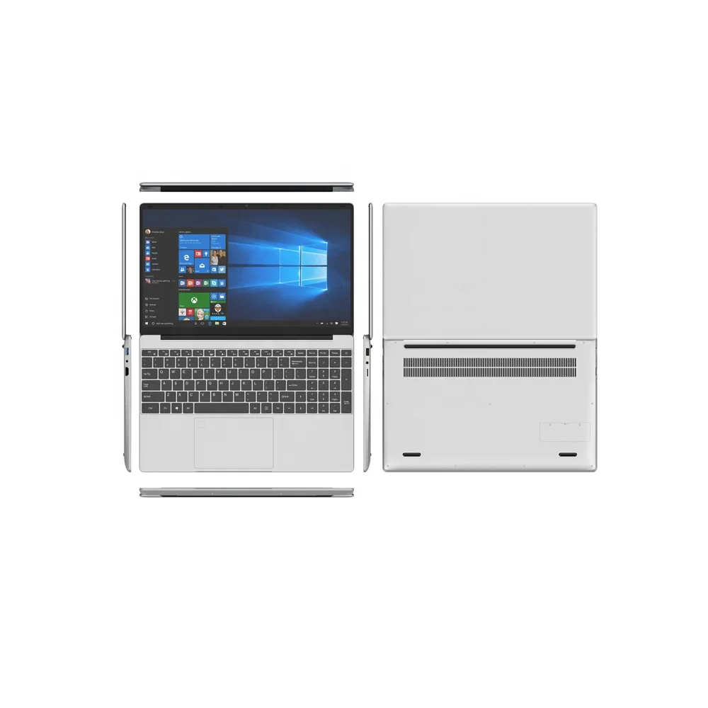 15 6 дюймов легкий ноутбук компьютер Intel Celeron N5095 четырехъядерный DDR4 32 ГБ оперативной памяти 1 ТБ SSD разблокировка отпечатков пальцев Серебряный