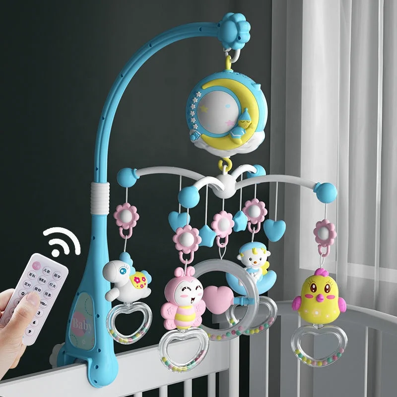 Baby Musical Crib Mobile With Night Light And Music Hanging Rotate Rattles Multifunctional Newborn Sleep New Baby Toy