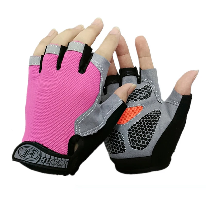 Breathable Anti Slip Wear-resistant Half Finger Gloves Training Weight Lifting Dumbbell Gym Riding Climb Cycling Sport Glove
