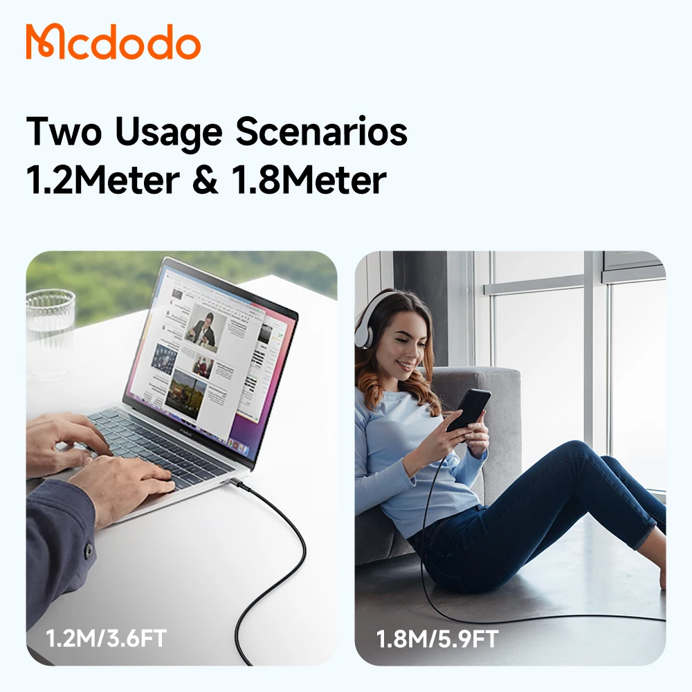 Высококачественный Usb C к Lightning Кабель Mcdodo 20 Вт алюминиевый сплав нейлон 1 2 м 8 3A Быстрая зарядка Type кабель для
