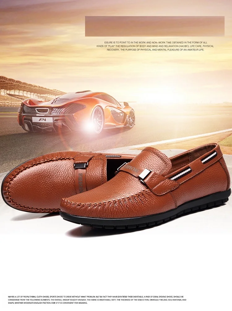 Men Soft Moccasin Driving Shoes Big Size Genuine Leather Boats Men Loafers Shoes