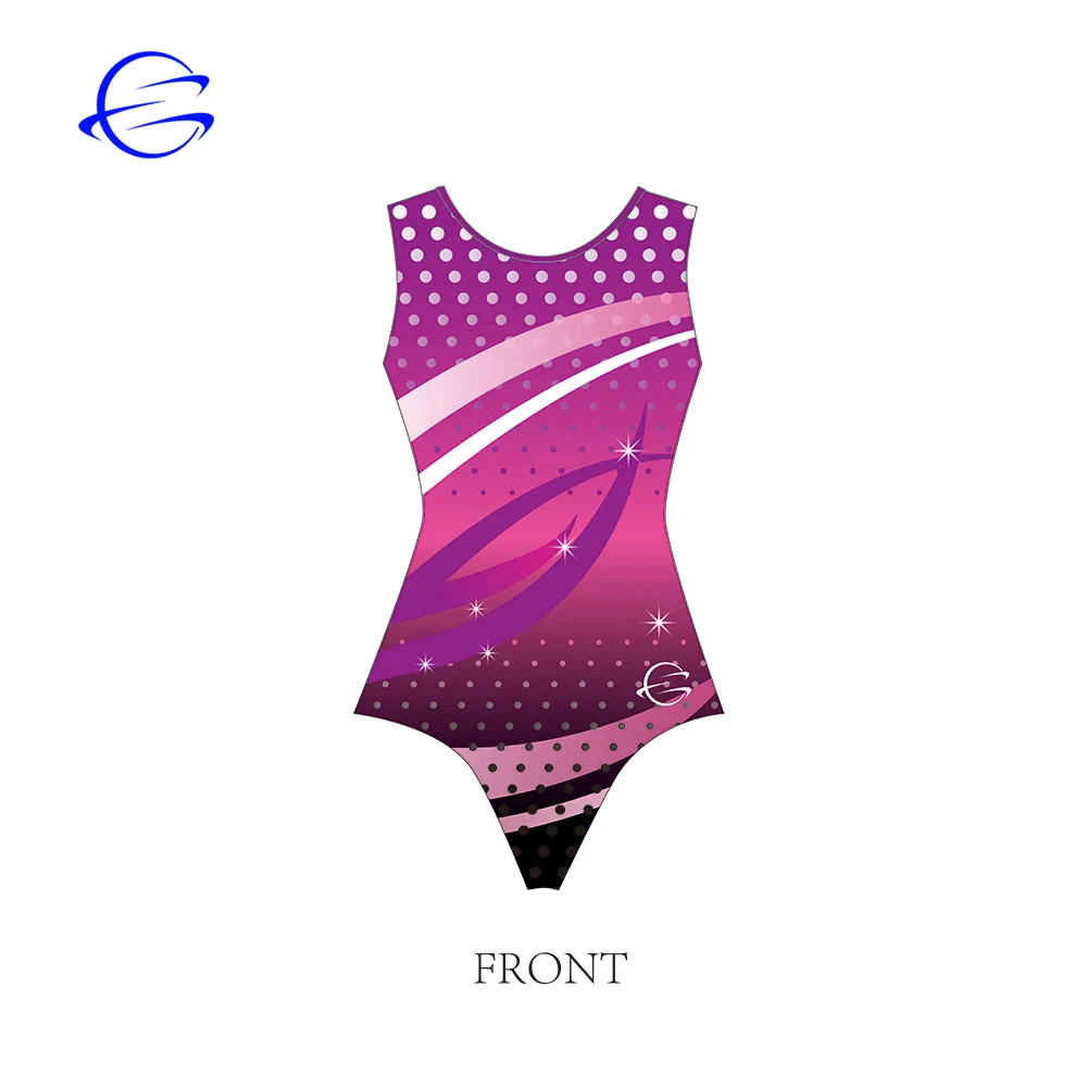 New high quality custom  Girls ballet dance wear girl sleeveless gym leotard gymnastics leotards