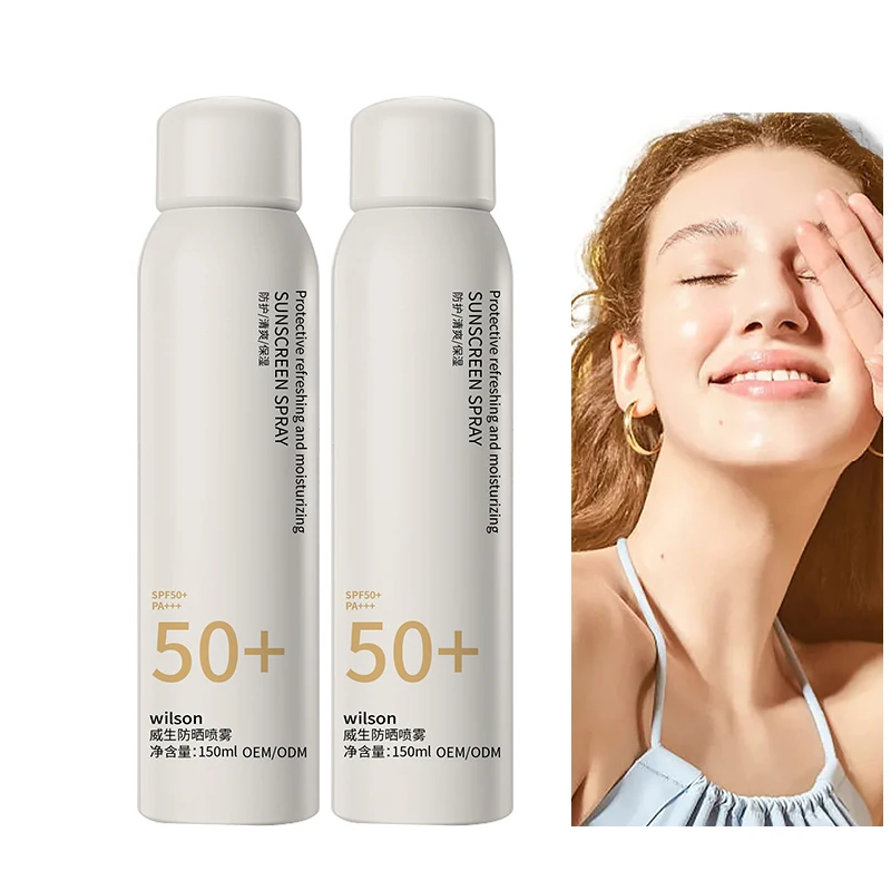 custom sunscreen Factory Lightweight Formula Water Resistant Broad SPF50 sunscreen tanning Spray