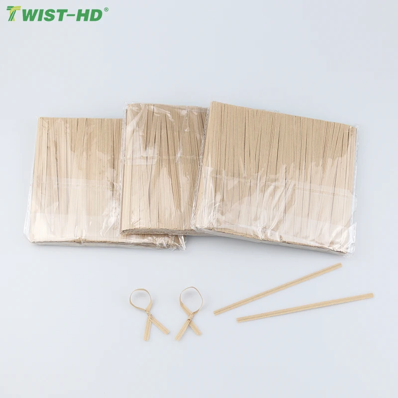 12 см крафт-бумага банды твист галстук для пластиковых пакетов или промышленного использования
