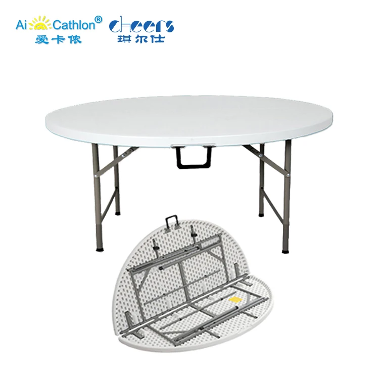 
Quick Shipping 120x 74cm Plastic Folding Round Dining Outdoor White Tables 