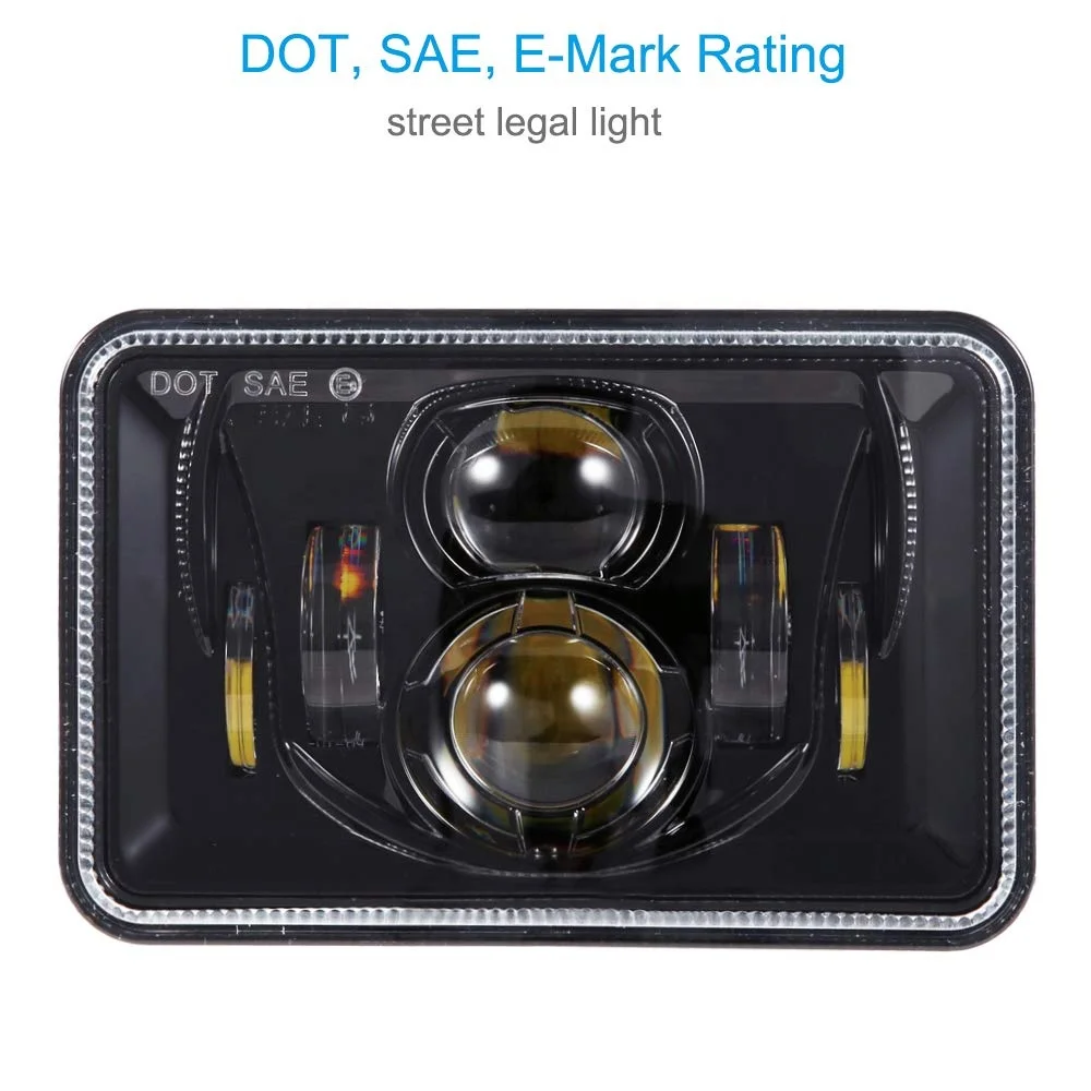 Truck Accessories 4x6 Truck Lighting Led Projector Headlight DOT SAE 4x6 inch rectangular headlight for kenworth heavy truck