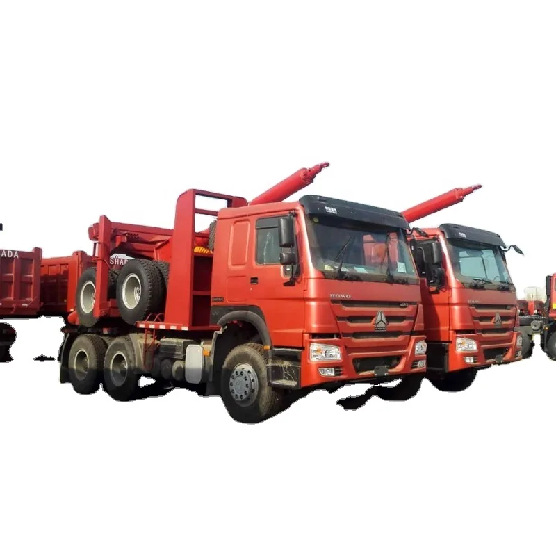Sinotruk transport wood 8x4 6x6 howo brand log trucks with loaders for sale