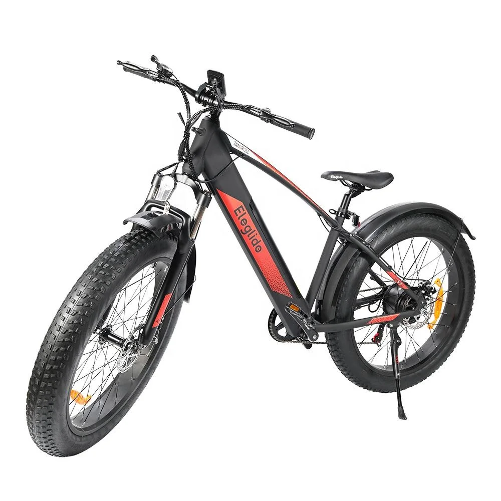 Eleglide Best List Tankroll 26 Inch Fat Tire Dirt Electric Bicycle 48V 500W Powerful Brushless Motor Mountain E Bike