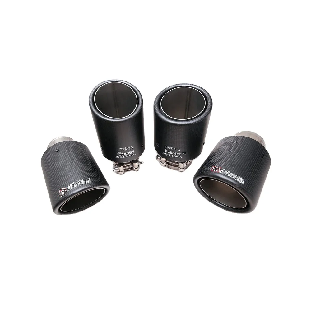 Custom  Carbon Fiber Exhaust Tips Tail Pipe For BMW E36 E46 M3 Muffler With Clamp Akrapovic