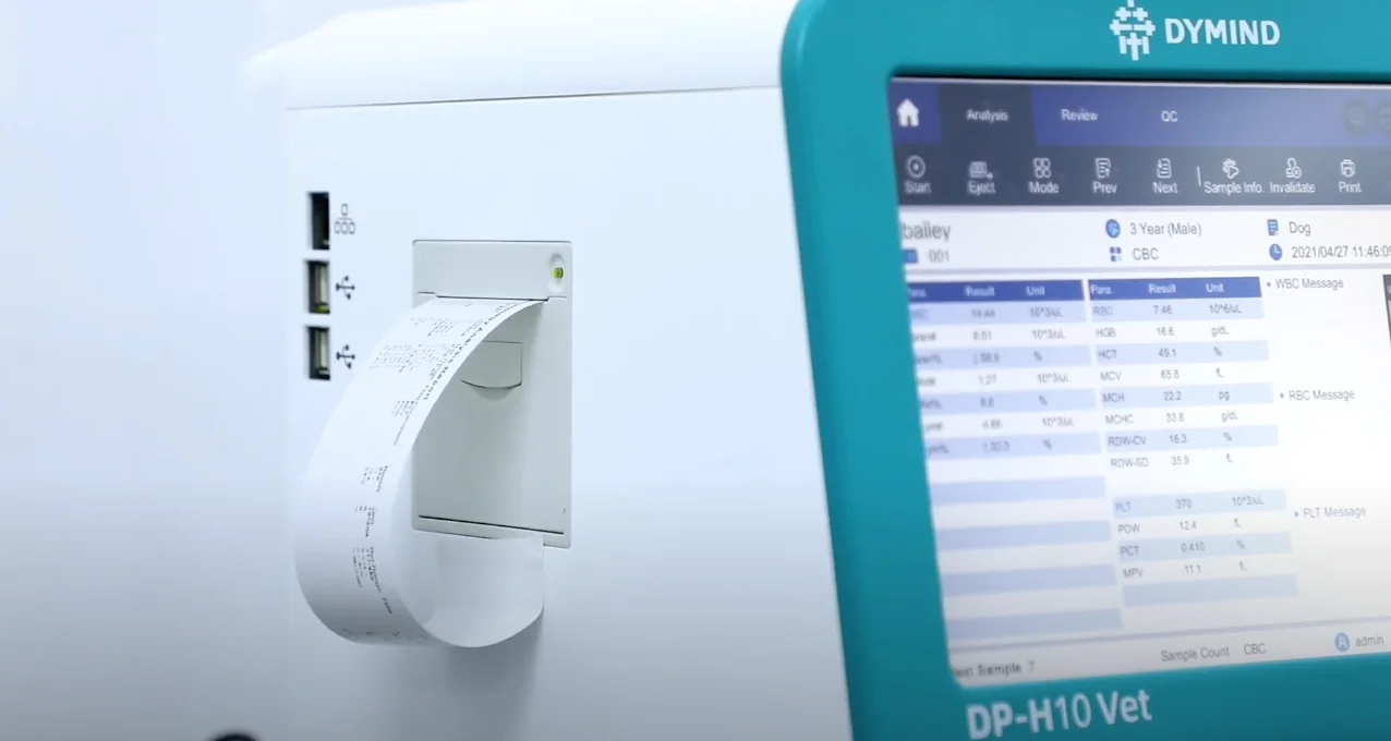 Dymind DP-H10 VET Automated 3 Part Veterinary hematology analyzer Dymind DP-H10 Vet 3DIFF + CRP POCT