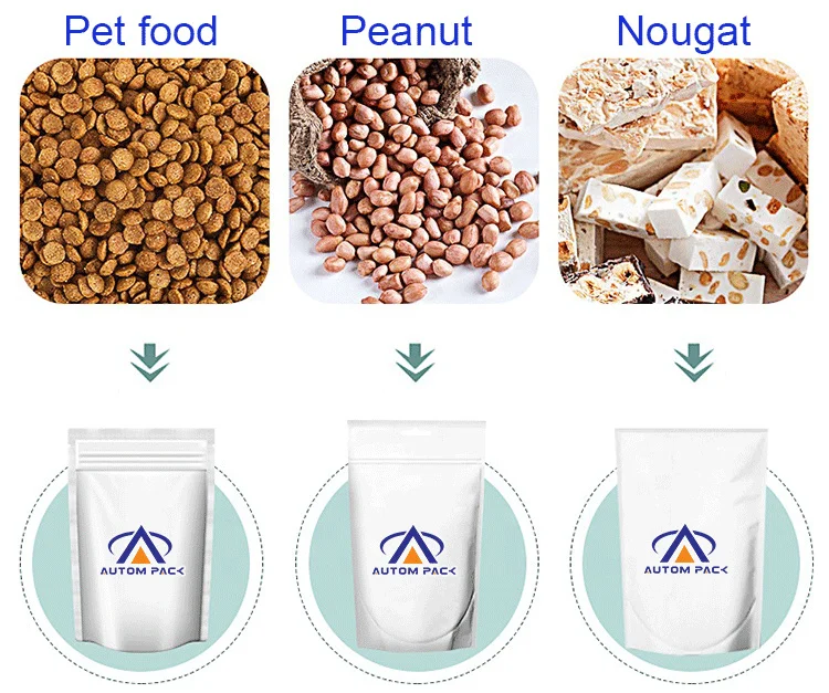 Automatic Snack Granule Zipper Doypack Pouch Snack Food Vertical Filling Packing Machine