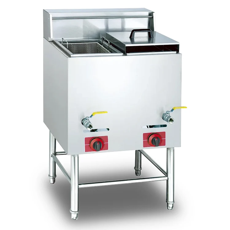 Commercial 14L double tank gas desktop fryer/gas fryer desktop/fryer gas machine with two tanks for restaurant use