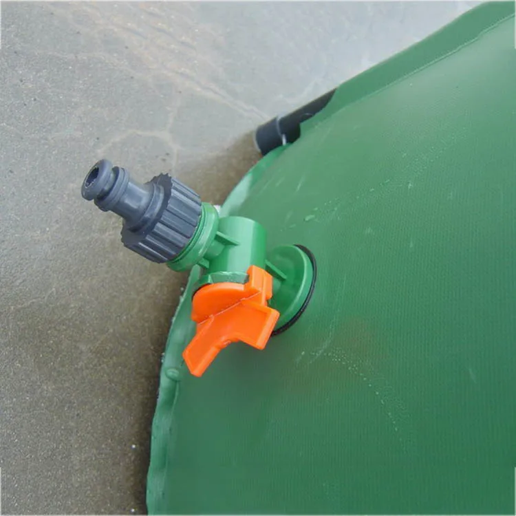 custom outdoor PVC plastic 100L 225L 400L 750L 1000L compressible foldable  butt bucket  rain barrel rainwater collection bag