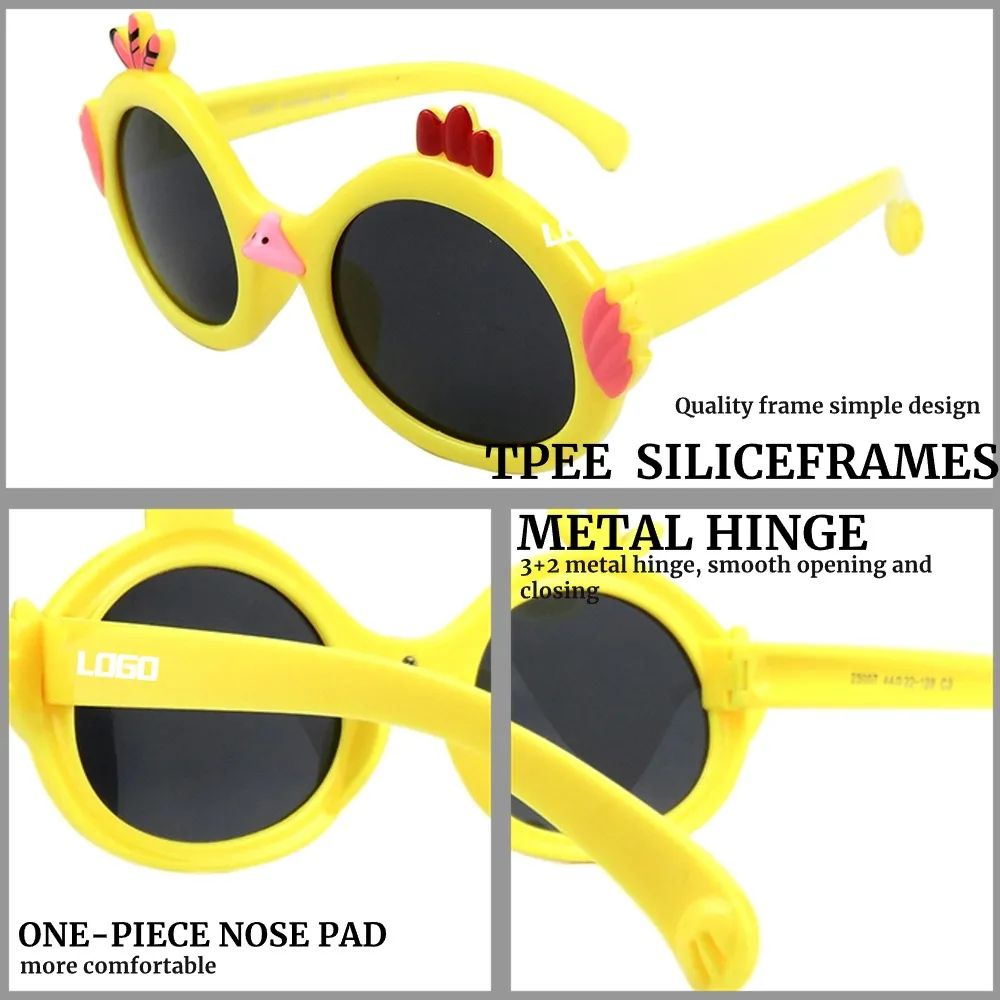 Good Quality Children Cartoon Animal Cute Baby Toy Sunshade TEPP SILICE Frame Sunglasses Protection In Stock