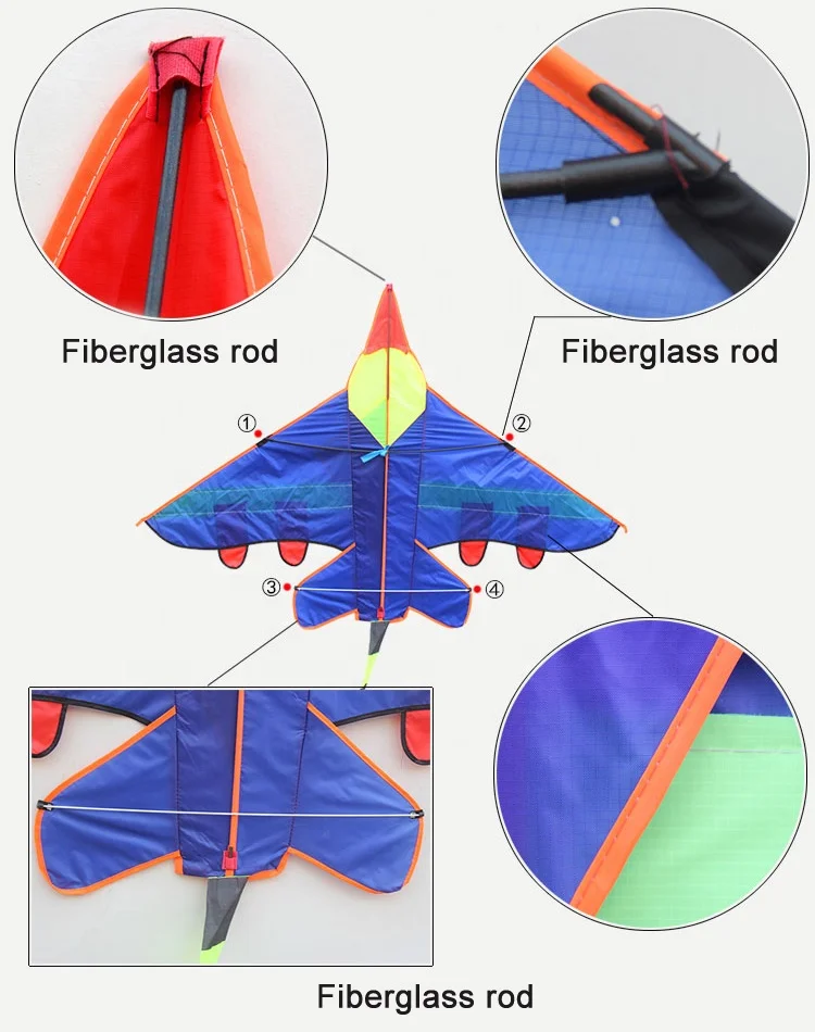 carbon fiber fiberglass kite rods