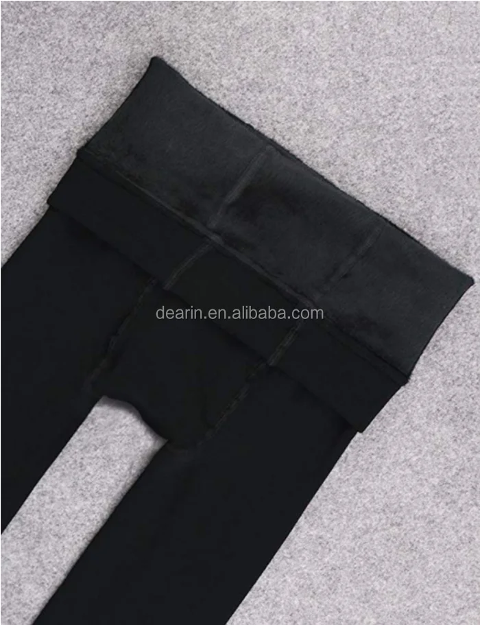 
600D Seamless Opaque Warm Fleece Lined Footed Tights or Leggings for Women -shape up your legs 