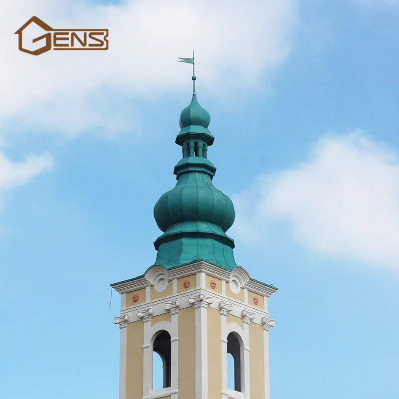 European design metal copper roof tile for building materials