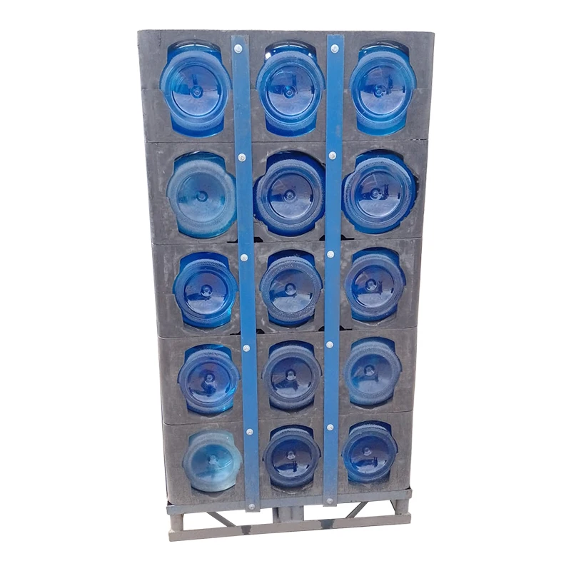 Tremendous stackability Plastic HDPE 3 Pocket 5-Gallon Modular Racking System Water Bottle Storage Holder Rack For Transport