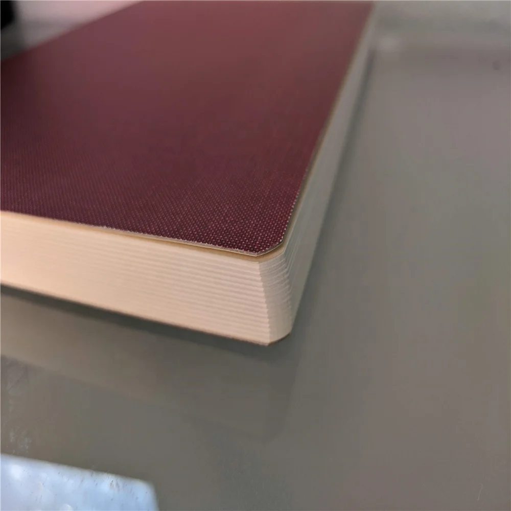 LABON Wholesale Notebooks Vegan Leather Linen Cloth Fabric Gratitude Journal Dotted Paper Notebook
