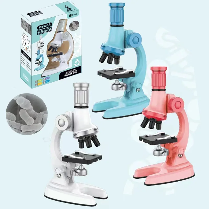 Kid school Learning Portable inverted optical laboratory Microscopes stemToys for kids