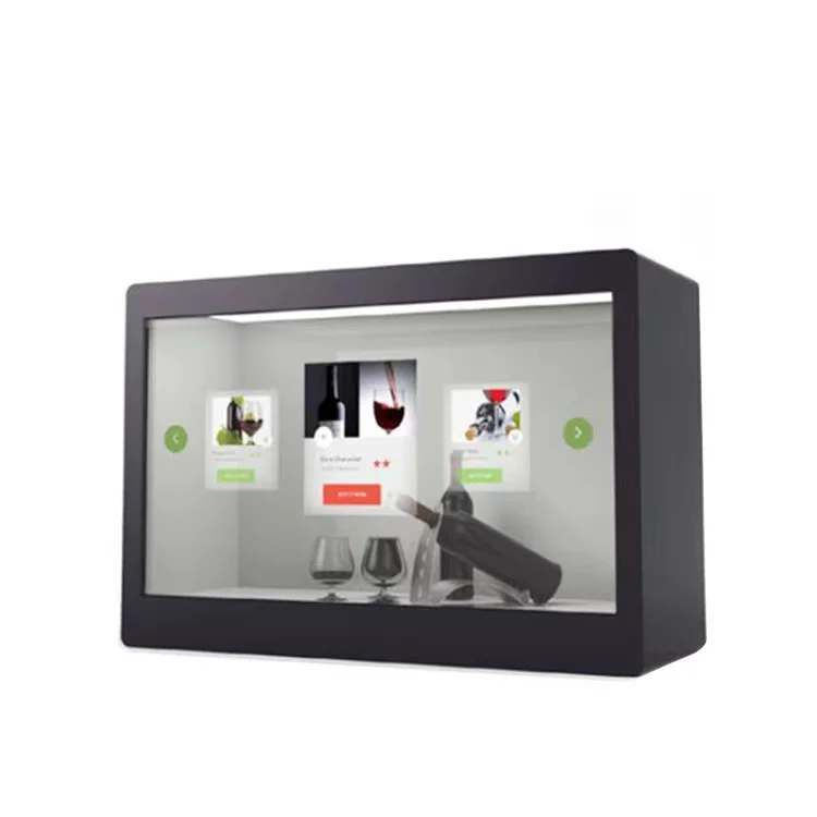15.6 Inch Transparent Display Product Showcase Lcd Display Box Android Touch Screen Advertising Player