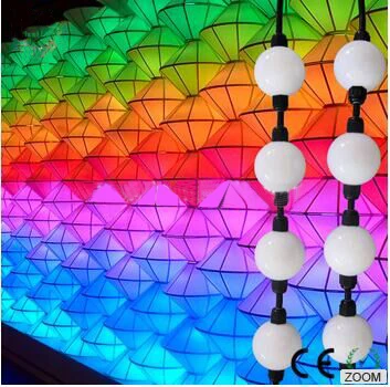 Outdoor 50mm UCS2903 GS8206 Pixel Addressable RGB Led Ball Light string For Christmas Decorations