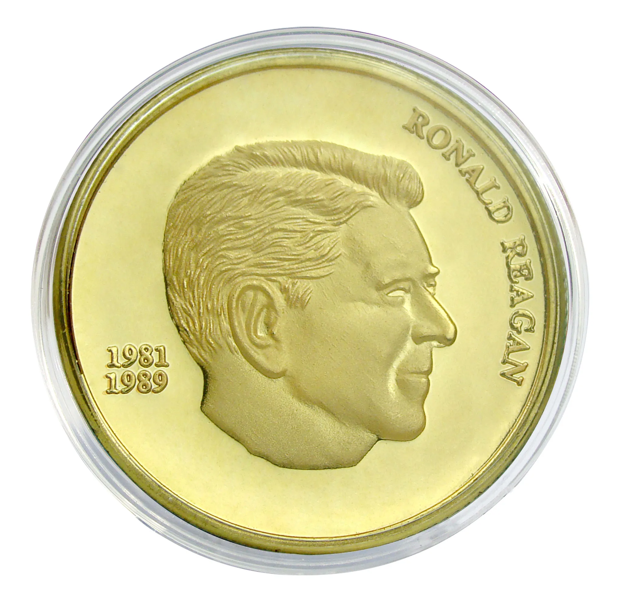 A Full Set Of Albums Of All Presidential Coins 1981 to 1989 America President Ronald Wilson Reagan Souvenir Gold Coin