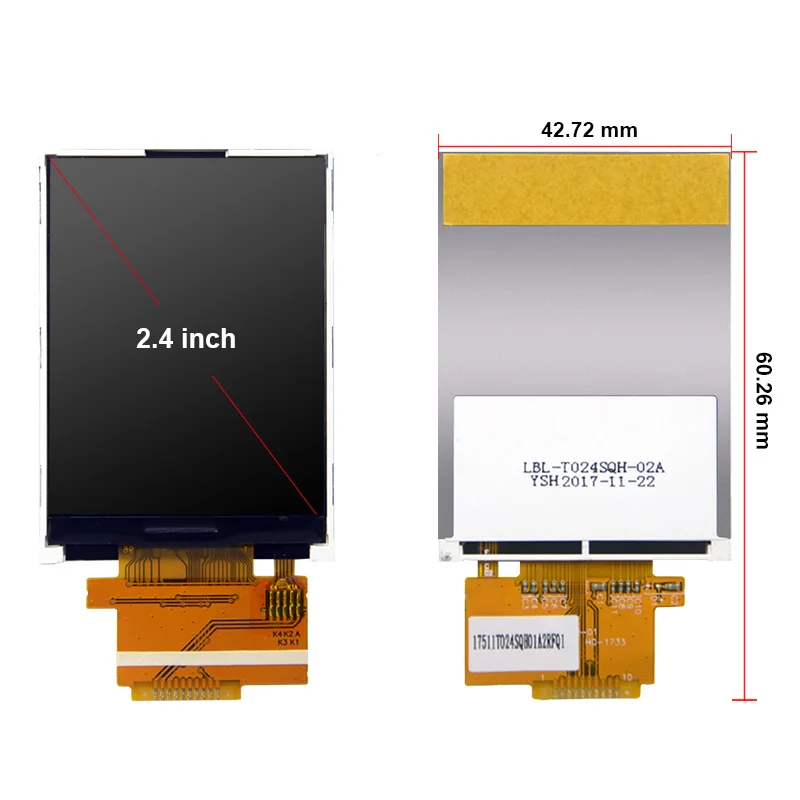 Full Viewing Angle Mobile display LCD Screen Module TFT Display 2.4' LCD