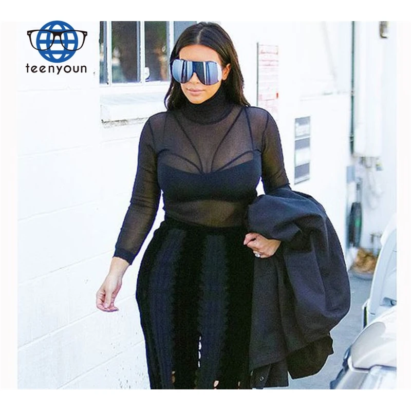 Teenyoun Fashion Oversized Shield Sunglasses Brand Design Rivet Frame Windproof Sun Glasses