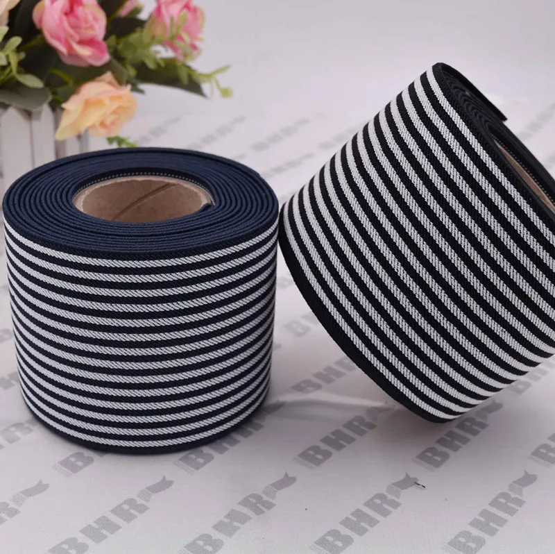 Design Custom Made Logo Bias Tape Screen Printed Webbing Elastic Band forSports Exercise Fitness textile accessories