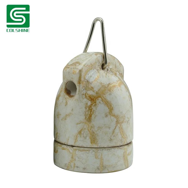 Best Quality Ceramic Lamp Holder Long Life Span Electrical Socket with Hooker