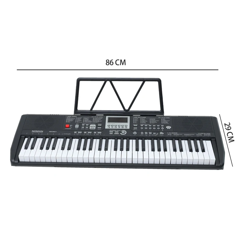 Touch Function Portable 61 Keyboard Musical Instrument MIDI Electric Piano 61 Keys Digital Electronic Organ Keyboard