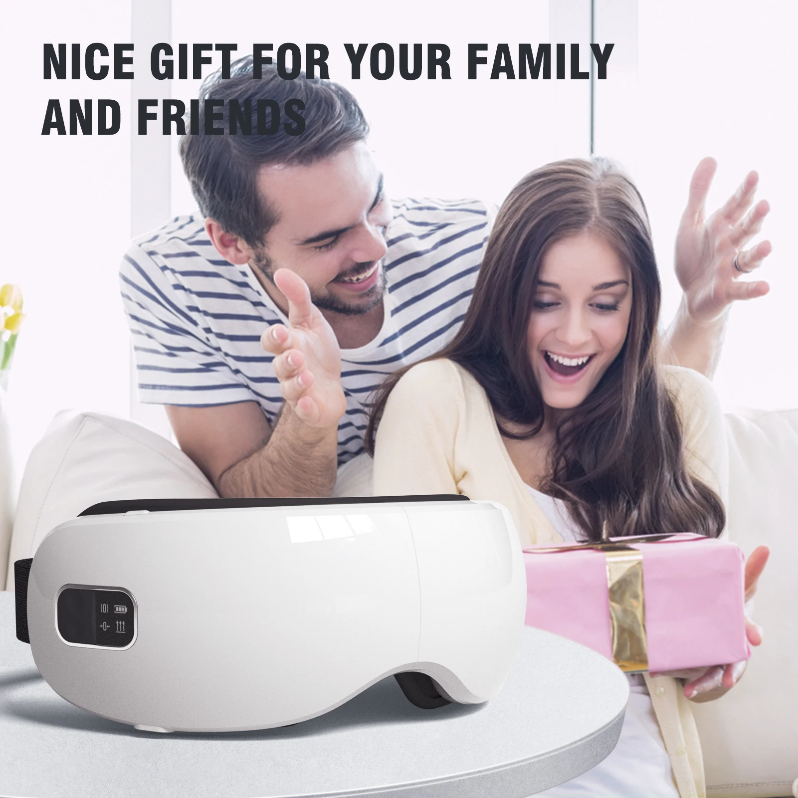 Wireless New Arrival Eye Massager Rechargeable Health Care Thermal Alleviate Eye Fatigue Migraine Relief Massager Eye