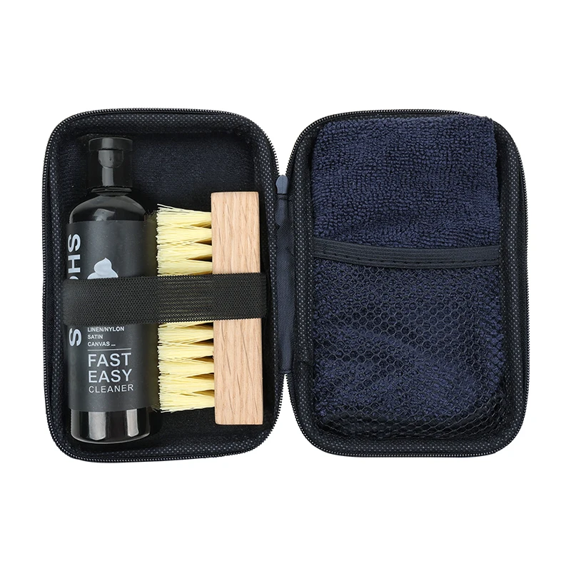 Factory Wholesale 3 In 1 Foam Shoe Cleaner Set Shoe Care Kit Sneaker Shoe Cleaning Brush and Cloth