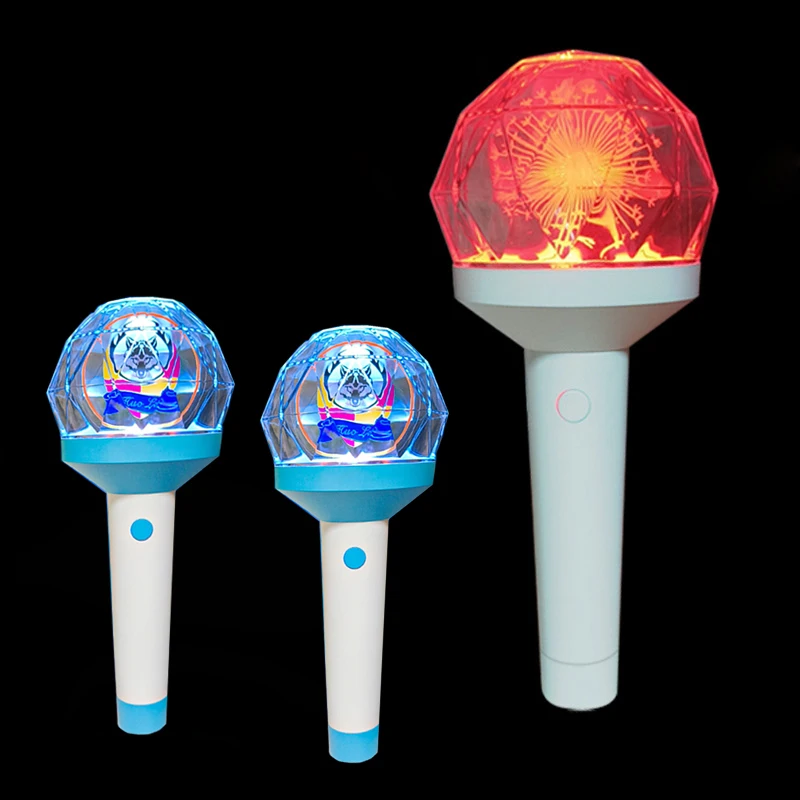 Customized logo acrylic light stick concert cheer-up hand light sticks glow in the dark wands sticks for sports big events