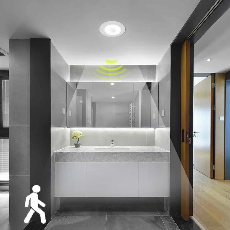 5 Вт светодиодный датчик света 220 В тела Downlight для коридора лестница Автостоянка гараж балкон склад сенсорного освещения