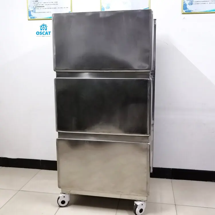 OSCAT  EUR PET High Pressure Rugged Inpatient 304 Stainless Steel Pet Cage With Wheels Pet Kennel Cage