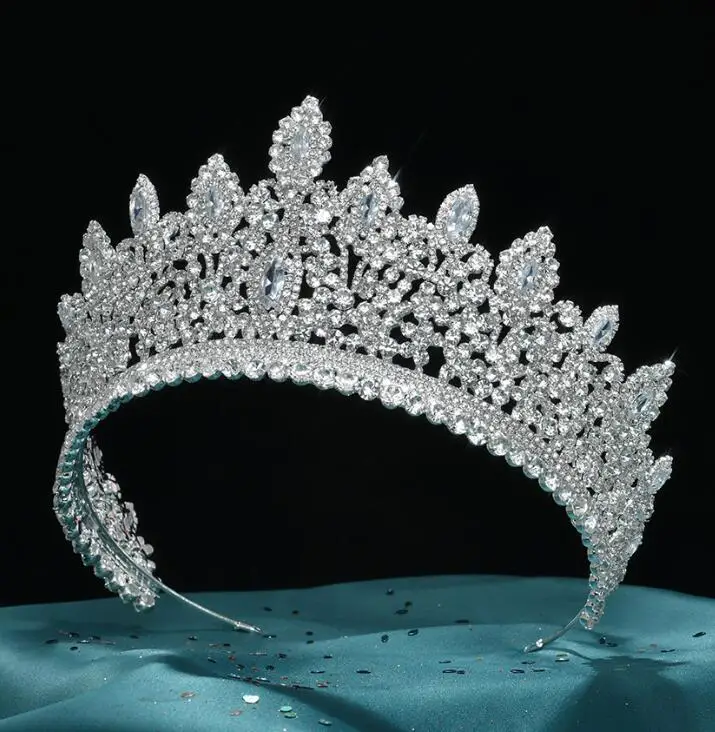 European Style Fashion Design Baroque Headband Niche Photo Studio Crystal Cheap Girls Personalized Large Pageant Tiaras Tiara