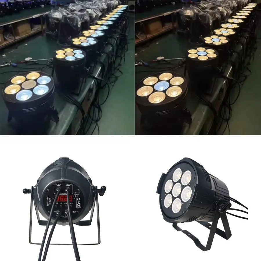 7x40w warm white or cold white LED par 64  WW+CW 2 in 1 par can Uplight Disco Light