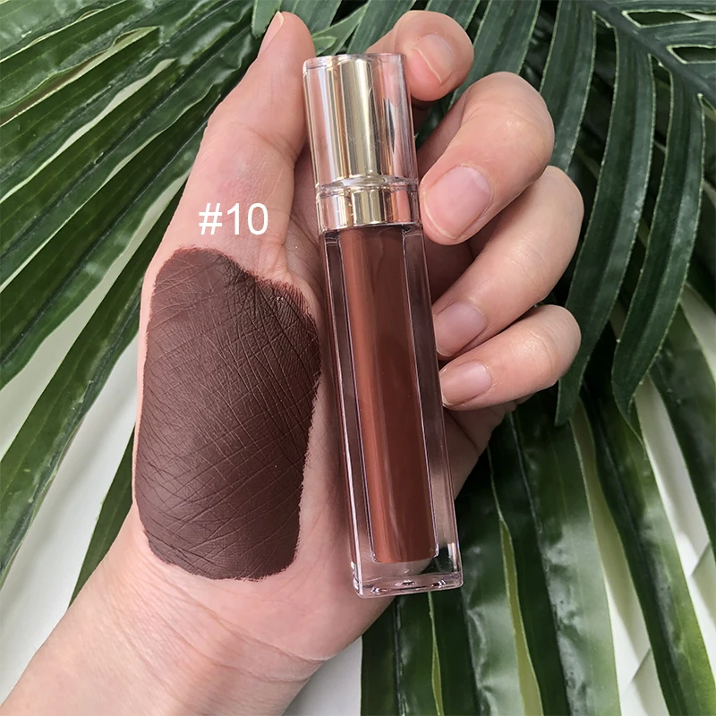 Wholesale lip stick makeup brown liquid lipstick oem vegan cruelty free matt lipstik lipstick waterproof