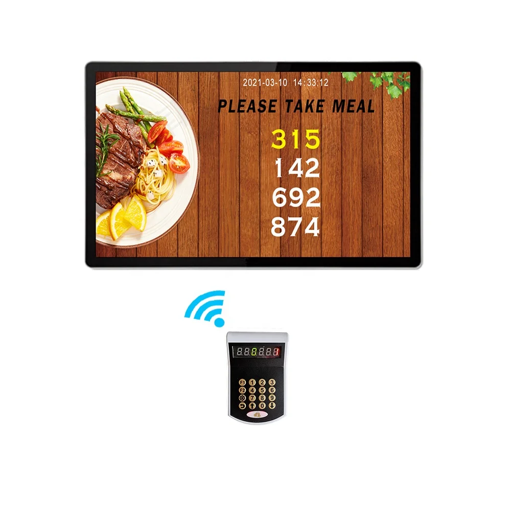 Ресторан магазин напитков fastfood кафе ЖК-телевизор беспроводная система вызова номера очереди
