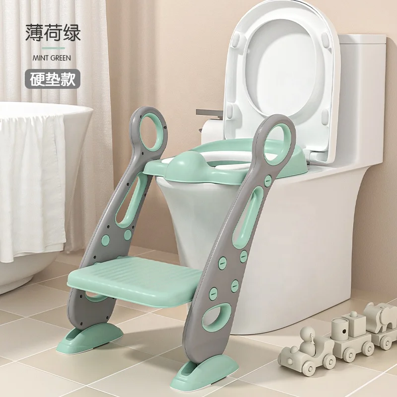 Baby Kids Toilet Training Step Stool Toilet Trainer Potty Chair Ladder Cushion Baby Potty